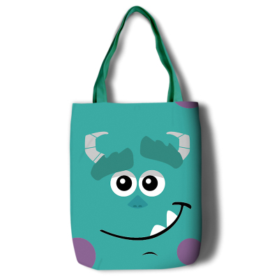 Monsters University Canvas Grocery Bag Shopping Bag Reusable Large Shopping Canvas Bags Natural White Cloth Shoulder Bags Canvas Tote Bag Perfect for Crafting Decorating - Image 8