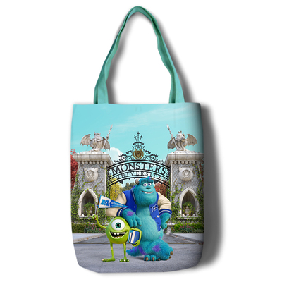 Monsters University Canvas Grocery Bag Shopping Bag Reusable Large Shopping Canvas Bags Natural White Cloth Shoulder Bags Canvas Tote Bag Perfect for Crafting Decorating - Image 12