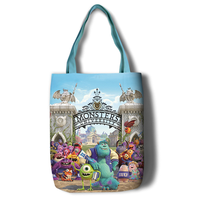 Monsters University Canvas Grocery Bag Shopping Bag Reusable Large Shopping Canvas Bags Natural White Cloth Shoulder Bags Canvas Tote Bag Perfect for Crafting Decorating - Image 14
