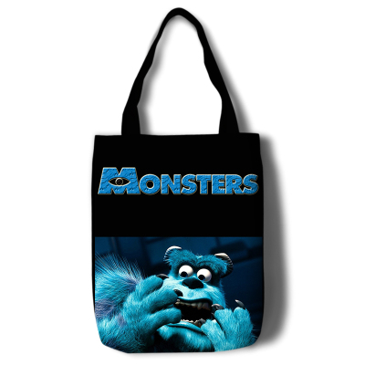 Monsters University Canvas Grocery Bag Shopping Bag Reusable Large Shopping Canvas Bags Natural White Cloth Shoulder Bags Canvas Tote Bag Perfect for Crafting Decorating - Image 15
