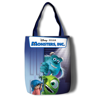 Monsters University Canvas Grocery Bag Shopping Bag Reusable Large Shopping Canvas Bags Natural White Cloth Shoulder Bags Canvas Tote Bag Perfect for Crafting Decorating - Image 3