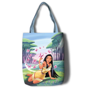 Pocahontas Canvas Grocery Bag Shopping Bag Reusable Large Shopping Canvas Bags Natural White Cloth Shoulder Bags Canvas Tote Bag Perfect for Crafting Decorating