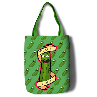 Rick and Morty Canvas Grocery Bag Shopping Bag Reusable Large Shopping Canvas Bags Natural White Cloth Shoulder Bags Canvas Tote Bag Perfect for Crafting Decorating - Image 13