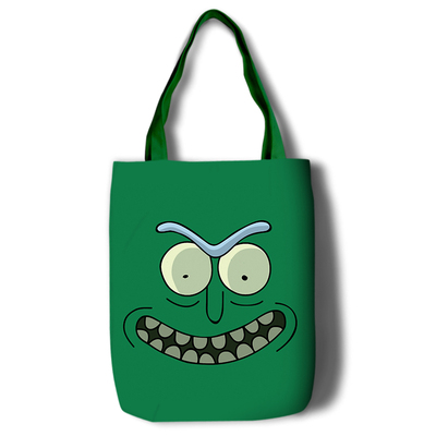 Rick and Morty Canvas Grocery Bag Shopping Bag Reusable Large Shopping Canvas Bags Natural White Cloth Shoulder Bags Canvas Tote Bag Perfect for Crafting Decorating - Image 7