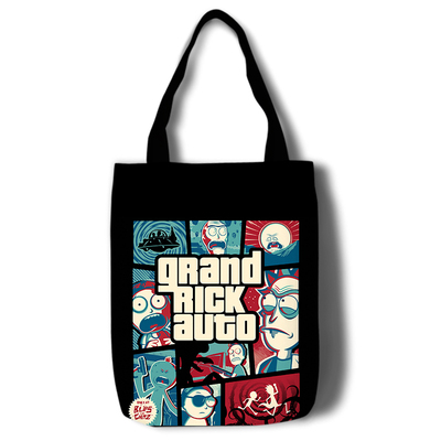 Rick and Morty Canvas Grocery Bag Shopping Bag Reusable Large Shopping Canvas Bags Natural White Cloth Shoulder Bags Canvas Tote Bag Perfect for Crafting Decorating - Image 8