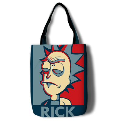 Rick and Morty Canvas Grocery Bag Shopping Bag Reusable Large Shopping Canvas Bags Natural White Cloth Shoulder Bags Canvas Tote Bag Perfect for Crafting Decorating - Image 11