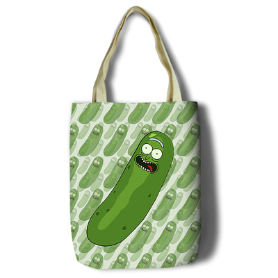 Rick and Morty Canvas Grocery Bag Shopping Bag Reusable Large Shopping Canvas Bags Natural White Cloth Shoulder Bags Canvas Tote Bag Perfect for Crafting Decorating - Image 14