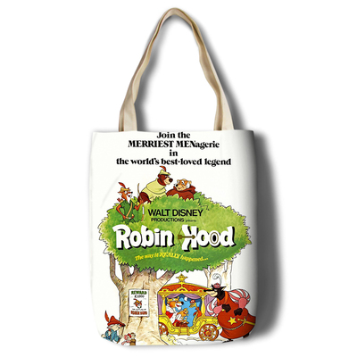 Robin Hood Canvas Grocery Bag Shopping Bag Reusable Large Shopping Canvas Bags Natural White Cloth Shoulder Bags Canvas Tote Bag Perfect for Crafting Decorating - Image 5