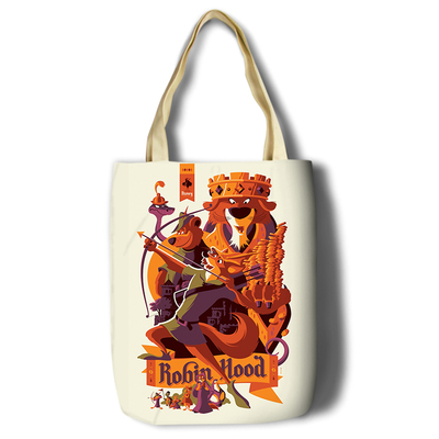 Robin Hood Canvas Grocery Bag Shopping Bag Reusable Large Shopping Canvas Bags Natural White Cloth Shoulder Bags Canvas Tote Bag Perfect for Crafting Decorating - Image 7