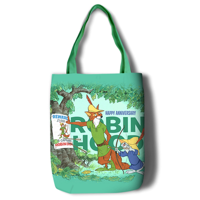 Robin Hood Canvas Grocery Bag Shopping Bag Reusable Large Shopping Canvas Bags Natural White Cloth Shoulder Bags Canvas Tote Bag Perfect for Crafting Decorating - Image 2