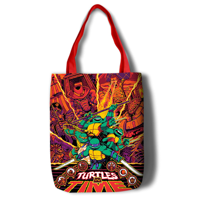 Teenage Mutant Ninja Turtles Canvas Grocery Bag Shopping Bag Reusable Large Shopping Canvas Bags Natural White Cloth Shoulder Bags Canvas Tote Bag Perfect for Crafting Decorating - Image 16