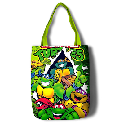 Teenage Mutant Ninja Turtles Canvas Grocery Bag Shopping Bag Reusable Large Shopping Canvas Bags Natural White Cloth Shoulder Bags Canvas Tote Bag Perfect for Crafting Decorating - Image 3