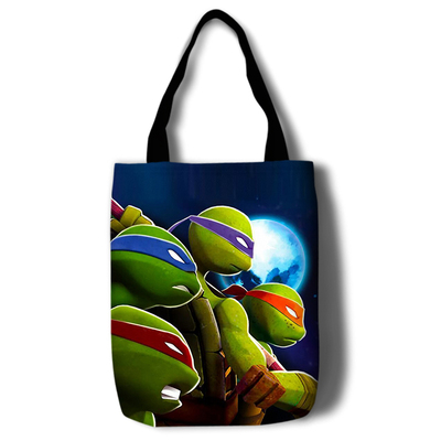 Teenage Mutant Ninja Turtles Canvas Grocery Bag Shopping Bag Reusable Large Shopping Canvas Bags Natural White Cloth Shoulder Bags Canvas Tote Bag Perfect for Crafting Decorating - Image 4