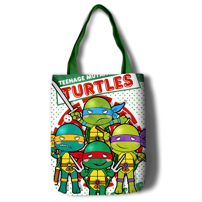 Teenage Mutant Ninja Turtles Canvas Grocery Bag Shopping Bag Reusable Large Shopping Canvas Bags Natural White Cloth Shoulder Bags Canvas Tote Bag Perfect for Crafting Decorating - Image 7