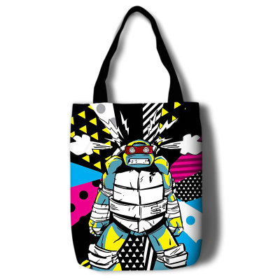 Teenage Mutant Ninja Turtles Canvas Grocery Bag Shopping Bag Reusable Large Shopping Canvas Bags Natural White Cloth Shoulder Bags Canvas Tote Bag Perfect for Crafting Decorating - Image 8