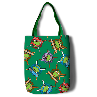 Teenage Mutant Ninja Turtles Canvas Grocery Bag Shopping Bag Reusable Large Shopping Canvas Bags Natural White Cloth Shoulder Bags Canvas Tote Bag Perfect for Crafting Decorating - Image 10