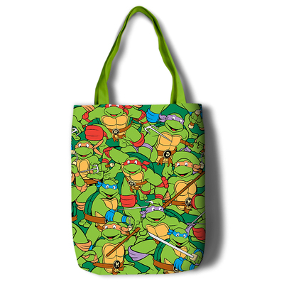 Teenage Mutant Ninja Turtles Canvas Grocery Bag Shopping Bag Reusable Large Shopping Canvas Bags Natural White Cloth Shoulder Bags Canvas Tote Bag Perfect for Crafting Decorating - Image 12