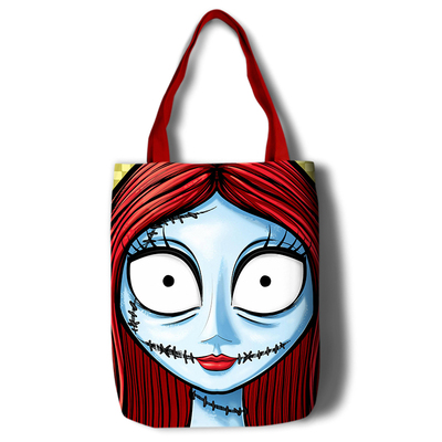 The Nightmare Before Christmas Canvas Grocery Bag Shopping Bag Reusable Large Shopping Canvas Bags Natural White Cloth Shoulder Bags Canvas Tote Bag Perfect for Crafting Decorating - Image 8