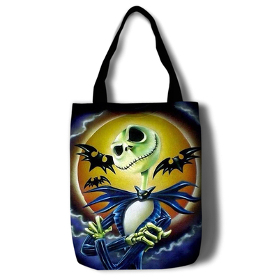 The Nightmare Before Christmas Canvas Grocery Bag Shopping Bag Reusable Large Shopping Canvas Bags Natural White Cloth Shoulder Bags Canvas Tote Bag Perfect for Crafting Decorating - Image 4