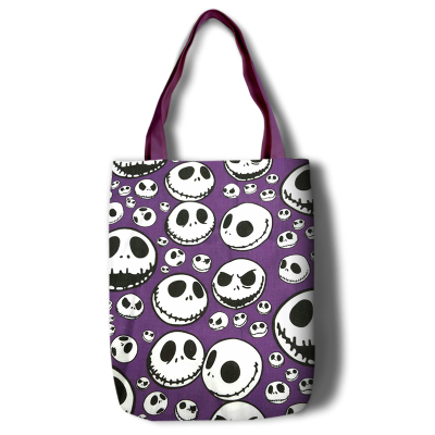 The Nightmare Before Christmas Canvas Grocery Bag Shopping Bag Reusable Large Shopping Canvas Bags Natural White Cloth Shoulder Bags Canvas Tote Bag Perfect for Crafting Decorating - Image 9