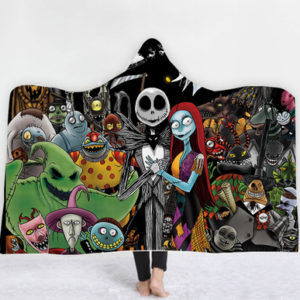 The Nightmare Before Christmas Sofa Blanket Hooded Cape
