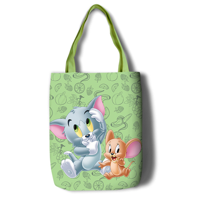 Tom and Jerry Canvas Grocery Bag Shopping Bag Reusable Large Shopping Canvas Bags Natural White Cloth Shoulder Bags Canvas Tote Bag Perfect for Crafting Decorating - Image 17