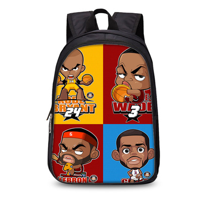 13 Inch NBA Stars Comics Backpack School Bag - Image 9