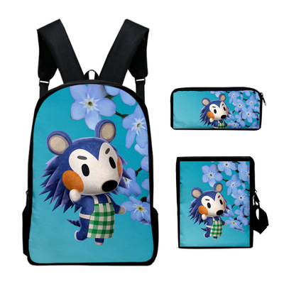 16″Animal Crossing Backpack School Bag+Messenger Bag+Pencil Bag - Image 11