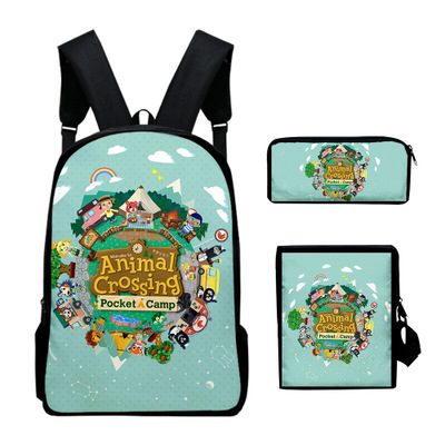 16″Animal Crossing Backpack School Bag+Messenger Bag+Pencil Bag - Image 10