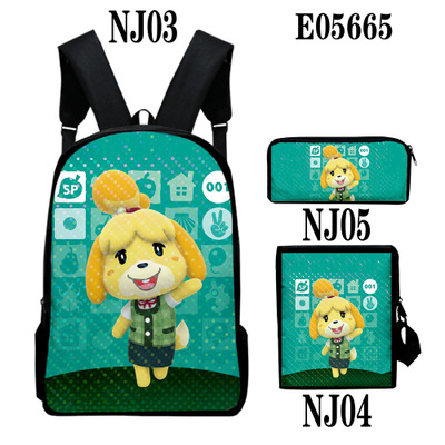 16″Animal Crossing Backpack School Bag+Messenger Bag+Pencil Bag - Image 2