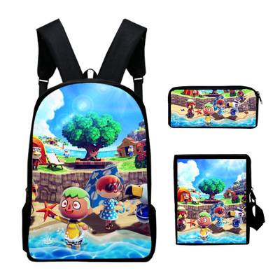 16″Animal Crossing Backpack School Bag+Messenger Bag+Pencil Bag - Image 7