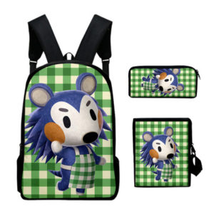 16″Animal Crossing Backpack School Bag+Messenger Bag+Pencil Bag