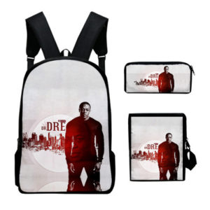 16″Dr. Dre Backpack School Bag+Messenger Bag+Pencil Bag