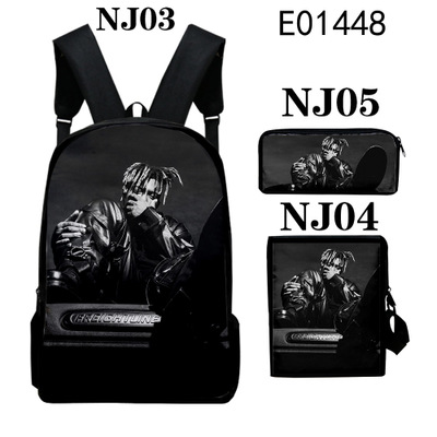 16″Juice Wrld Backpack School Bag+Messenger Bag+Pencil Bag - Image 15