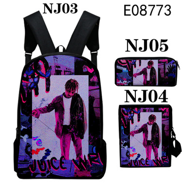 16″Juice Wrld Backpack School Bag+Messenger Bag+Pencil Bag - Image 21