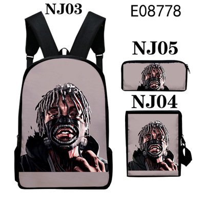 16″Juice Wrld Backpack School Bag+Messenger Bag+Pencil Bag - Image 24