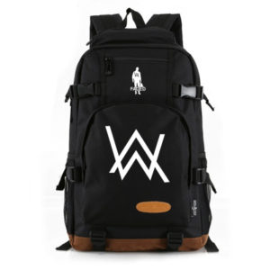 Alan Walker Backpack School Bag Black Red Blue