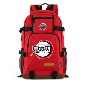 Demon Slayer: Kimetsu no Yaiba Backpack School Bag Black Red Blue