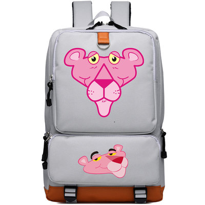 Pink Panther Canvas Backpack Shoulder School Bag - Image 4