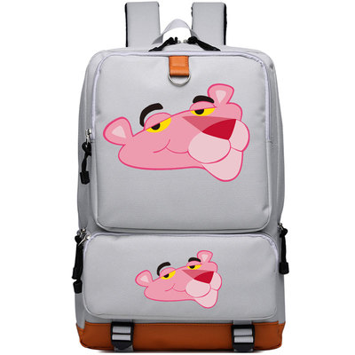 Pink Panther Canvas Backpack Shoulder School Bag - Image 5