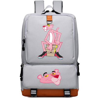 Pink Panther Canvas Backpack Shoulder School Bag - Image 6