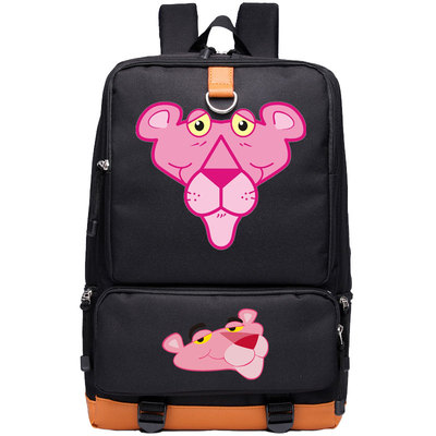 Pink Panther Canvas Backpack Shoulder School Bag - Image 9