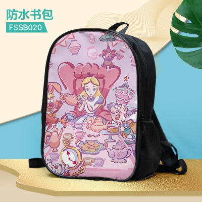 16‘’Alice's adventures in wonderland Backpack School Bag - Image 6