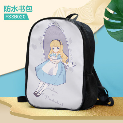 16‘’Alice's adventures in wonderland Backpack School Bag - Image 5