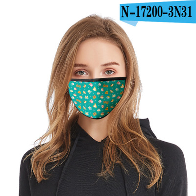 Reusable Facial Protection Cover with Animal Crossing Pattern Washable Anti-Fog Dust-Proof Cotton Full Face Protection Masks - Image 7