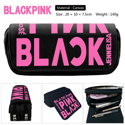 BLACK PINK Pen Case Student's Large Capacity Pencil Bag - Image 6