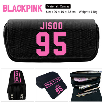 BLACK PINK Pen Case Student's Large Capacity Pencil Bag - Image 4