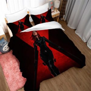 Black Widow Scarlett Johansson Comfortable Bedding Three-Piece Soft and Breathable Duvet Cover