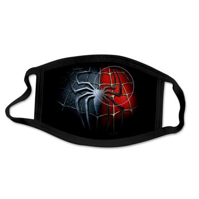 Reusable Facial Protection Cover with Spider-Man Pattern Washable Anti-Fog Dust-Proof Cotton Full Face Protection Masks