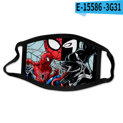Reusable Facial Protection Cover with Spider-Man Pattern Washable Anti-Fog Dust-Proof Cotton Full Face Protection Masks - Image 28